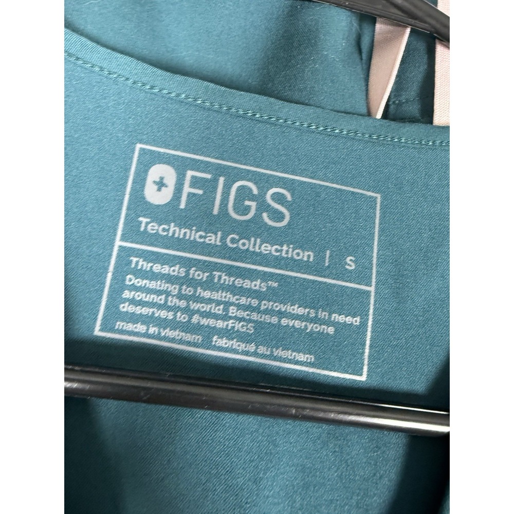 FIGS Scrubs Set Women Small Catarina Top & Zamora Joggers XS Tall Caribbean Blue - Picture 2 of 12
